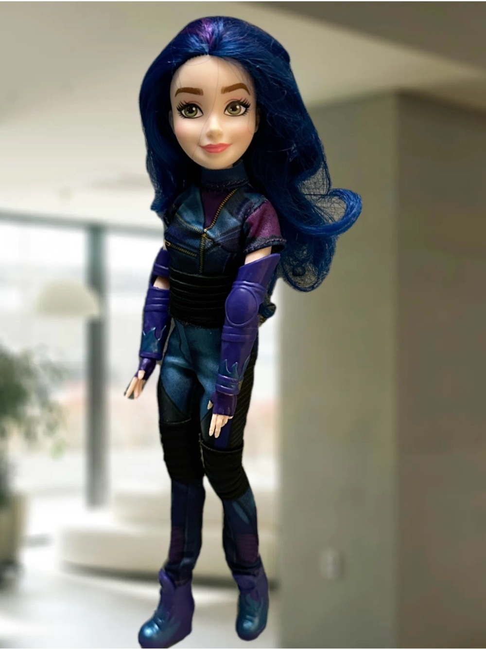 Disney  Descendants Mal Blue and Purple Fashion Doll with Dark Blue Hair